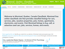 Tablet Screenshot of montreallisting.ca